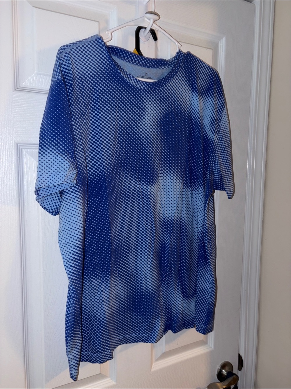 Men's Blue Patterned Short-Sleeve Tee